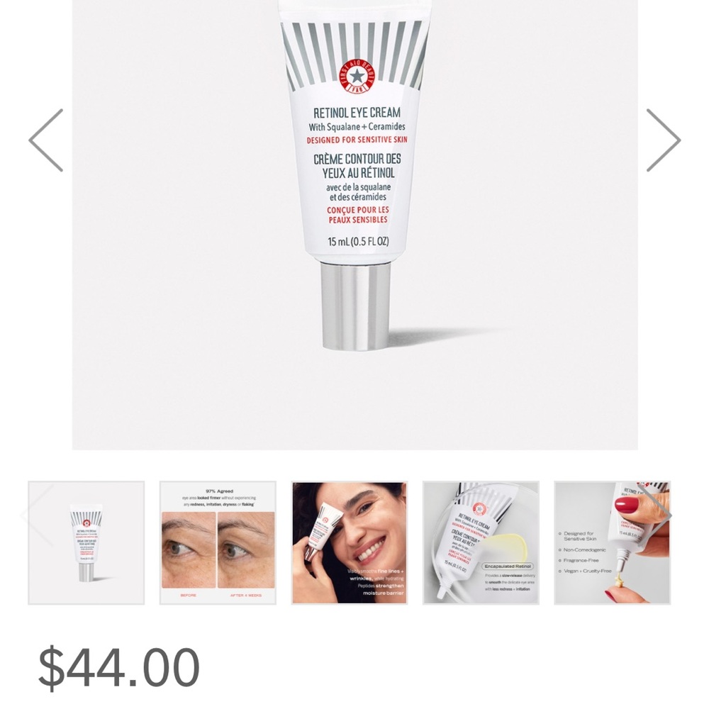 First Aid Beauty New Retinol Line- Eye Cream and Serum - Picture 2 of 13